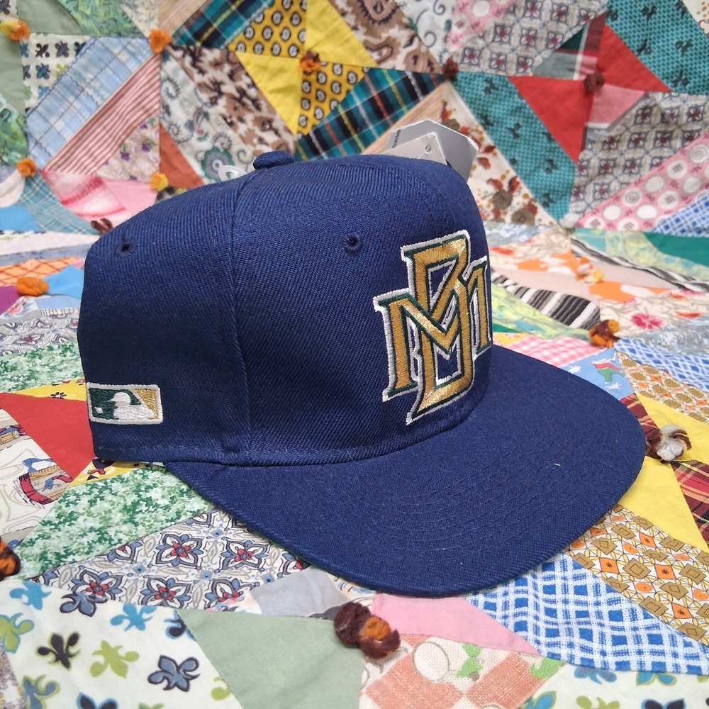 Vintage Milwaukee Brewers Hat Sports Specialties Fitted 6 5/8 MLB Plain Logo NWT